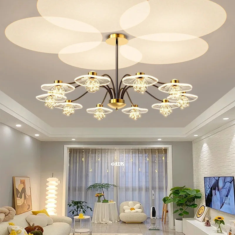 Plafonnier Doré Verre Opalin & Lumière Chaleureuse – Lueur d’Or