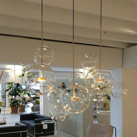 Suspension Boule Verre Blanc LED Intérieur Chic & Douceur – Cristallo