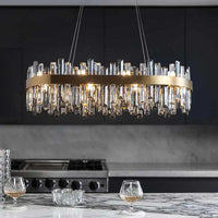 Lustre Circulaire Or Cristal Haute Brillance Design Royal – Vella
