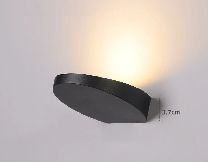 Applique Murale Circulaire LED Ultra-Compacte Style Minimaliste Noir – Lysia
