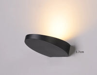 Applique Murale Circulaire LED Ultra-Compacte Style Minimaliste Noir – Lysia