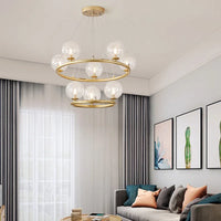 Lustre Lumineuse Élégante en Métal et Verre Haute Qualité – Luzia