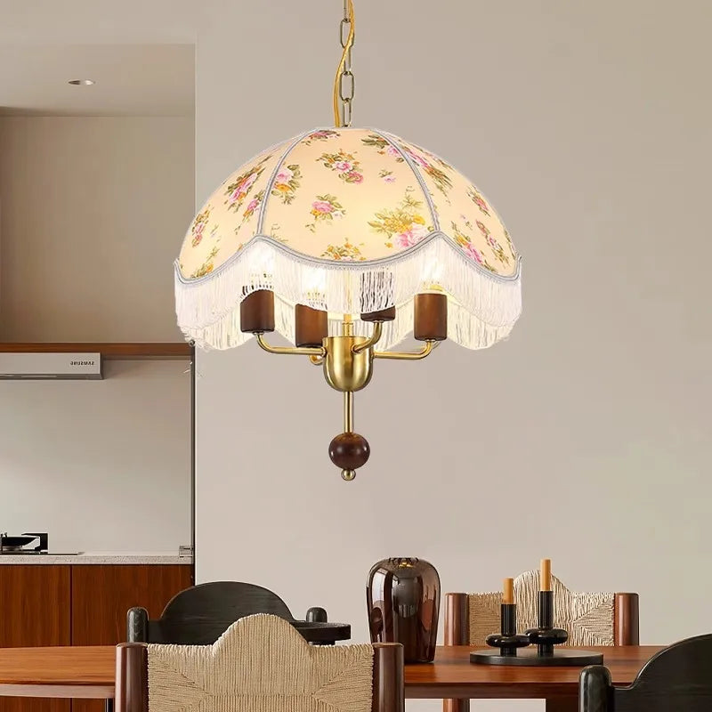 Minimalist Pendant Light Natural Wood & Fabric Lampshade – Celestia