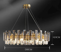 Lustre Doré Cristal Délicat & Lumière Enveloppante – Kovo
