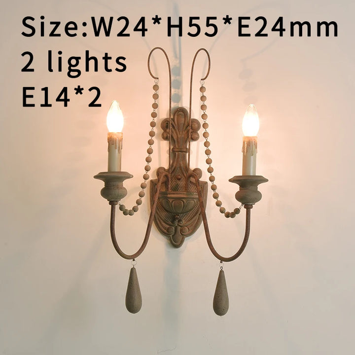 Lustre en bois blanc vintage pour salon – Elarisia