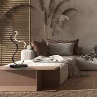 Lampe de Chevet Art Déco en Acier et Acrylique – Nocturnelle