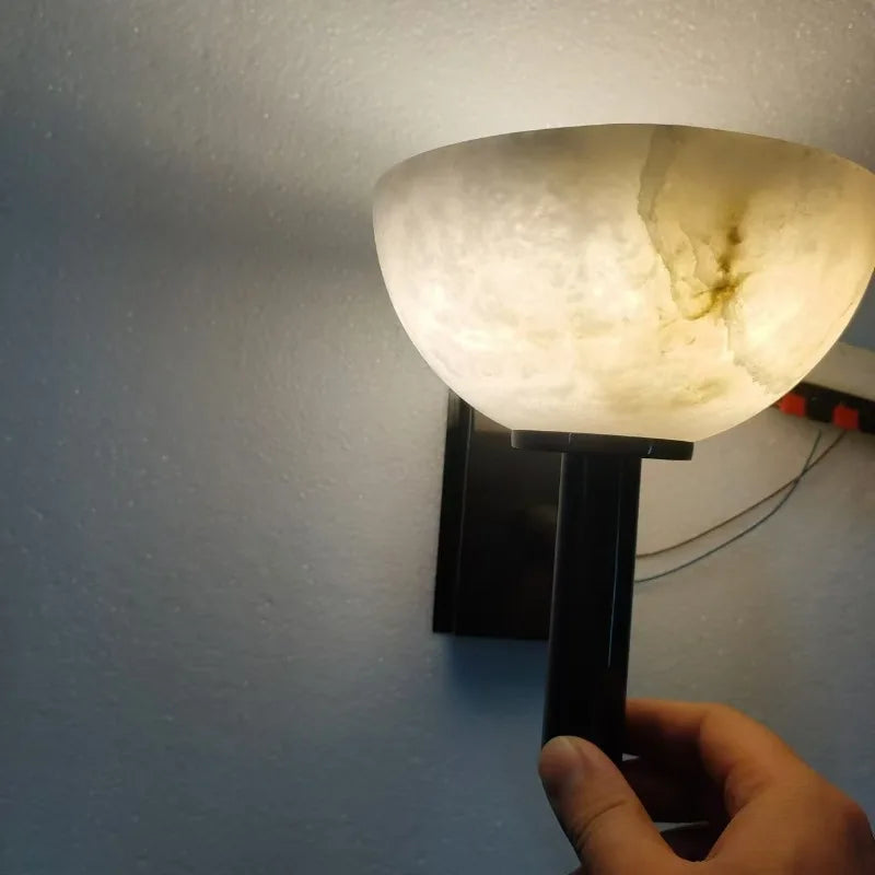 Applique murale en marbre et cuivre pour chambre – Ciraluce