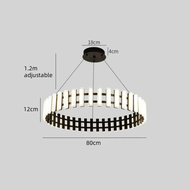 Lustre Circulaire Moderne en Fer pour Salon – Cironde