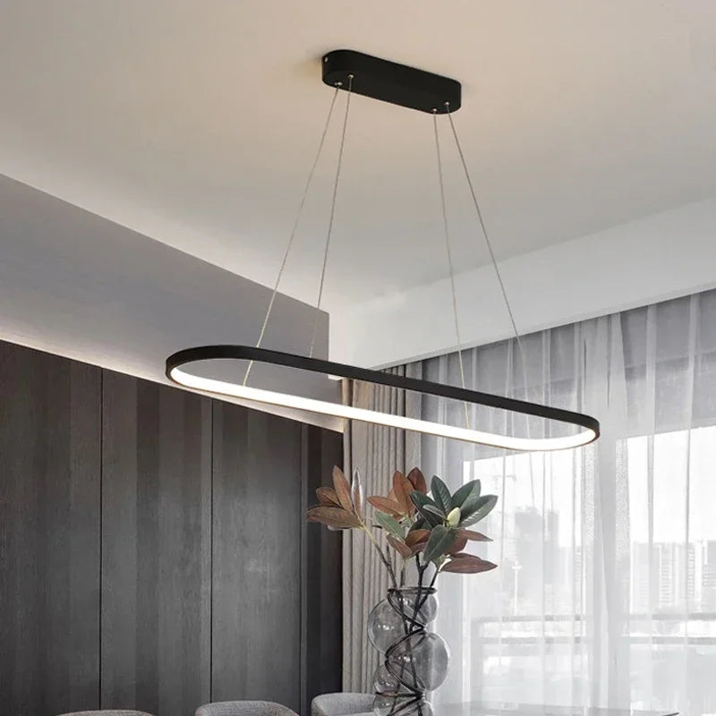 مصباح معلّق LED بيضاوي Ondéa تصميم معاصر إضاءة موحدة - المنظر 6