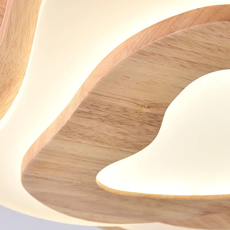 Plafonnier Bois Naturel & Acrylique LED – Miraë