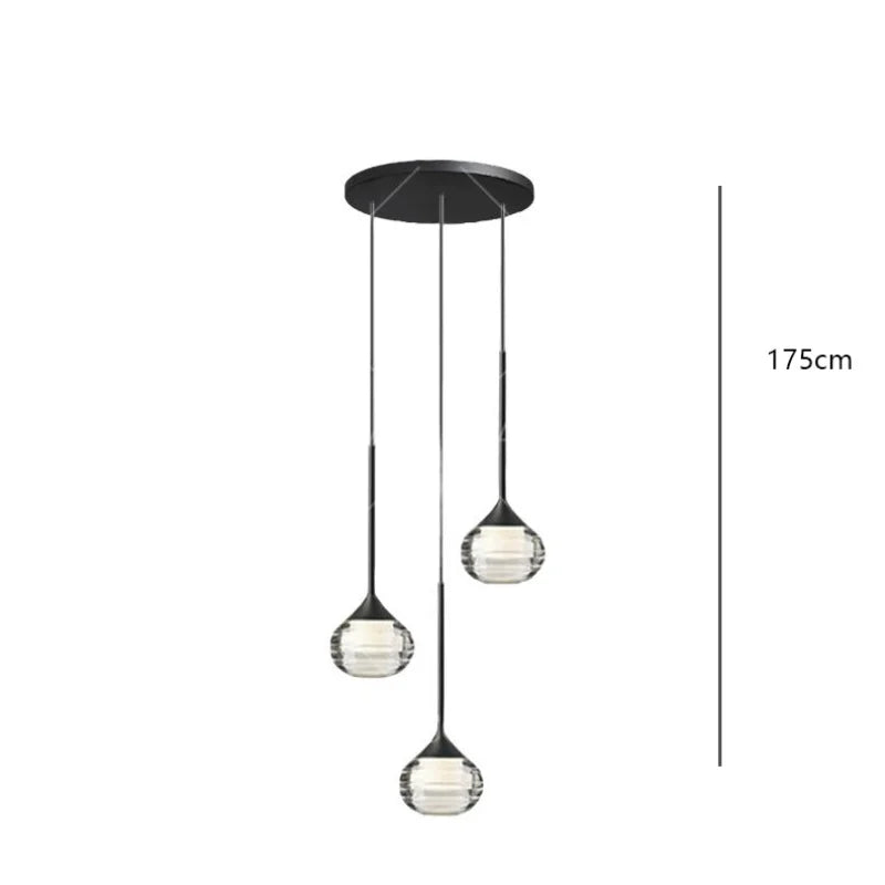 Suspension LED cristal pour chambres et salons – Cristalya