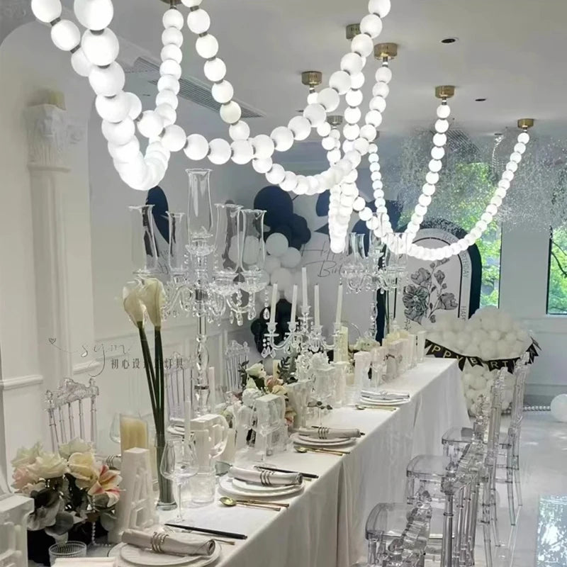 Modern alloy LED pendant light for living room – Argentique