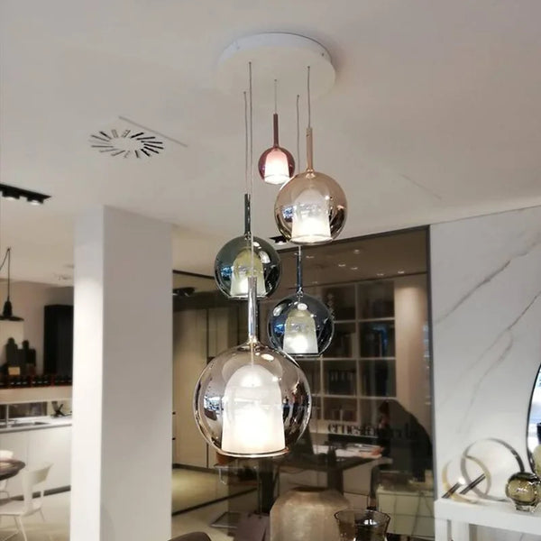 Bubble glass pendant light for restaurants and stairs – Calyra