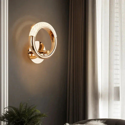 Directional Wall Light Ovalia minimalist design gold with acrylic diffuser - view 12