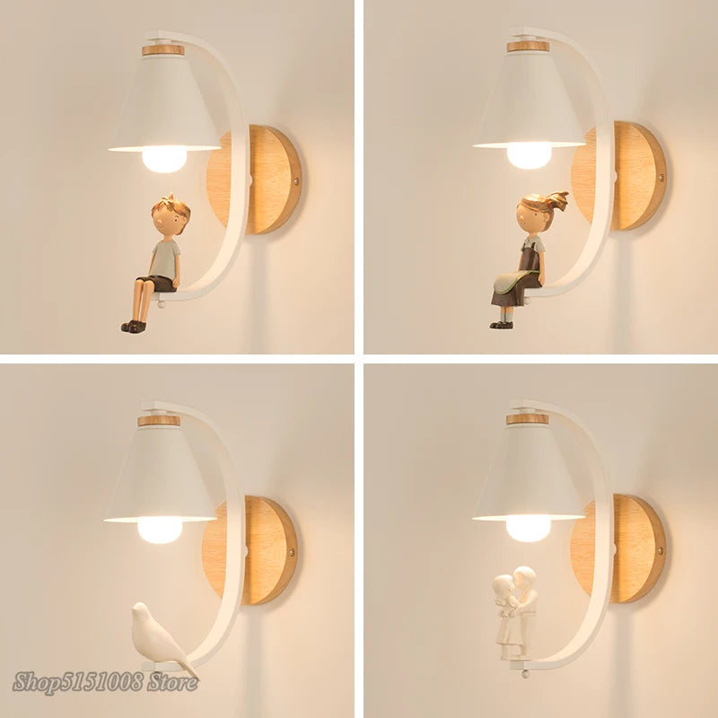 Applique murale en fer nordique pour chambre – Serenion