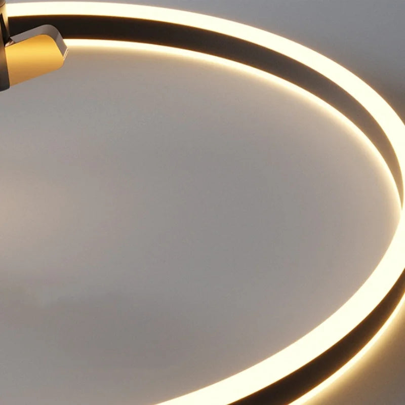 Plafonnier minimaliste double anneau en aluminium – Circadia