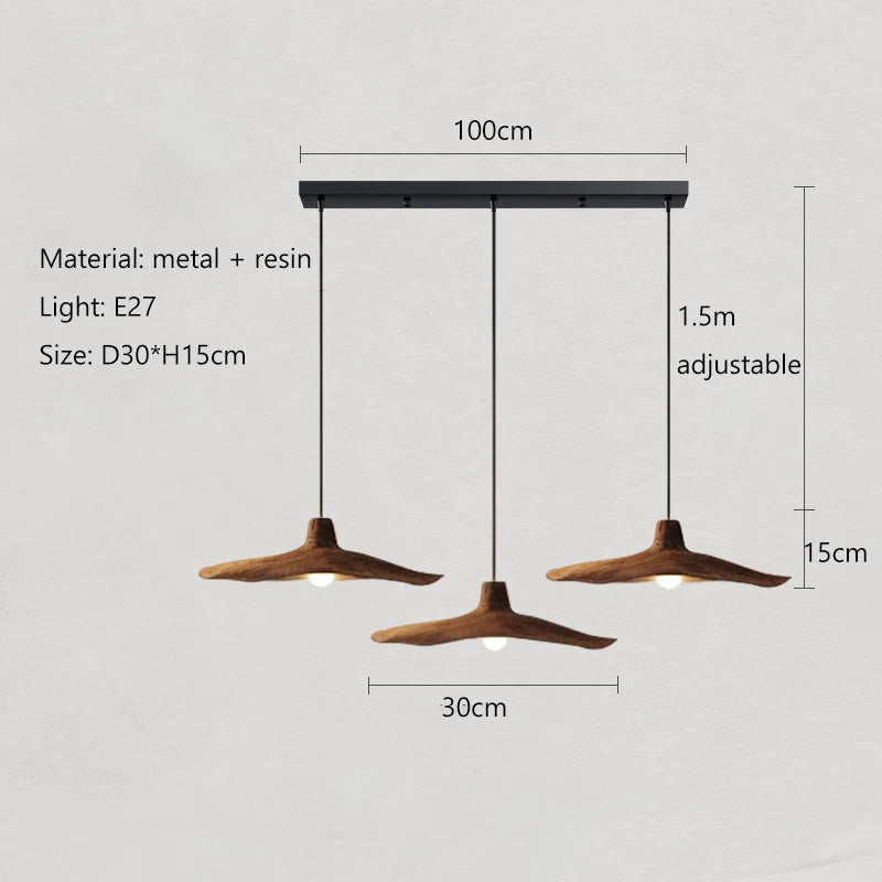 Suspensie Wabi-Sabi din Răşină pentru Saloane și Dormitoare – Mélithos