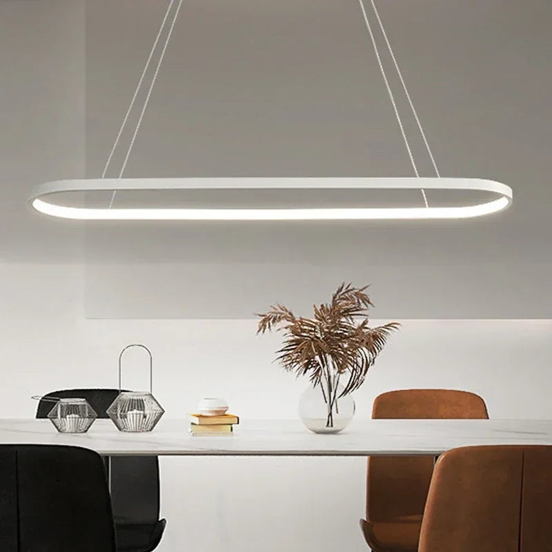 مصباح معلّق LED بيضاوي Ondéa تصميم معاصر إضاءة موحدة - المنظر 10
