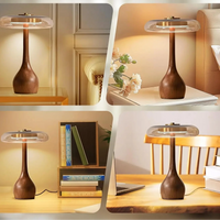 Lampe de Bureau en Bois et Verre Cuivré pour Chambre – Maderique