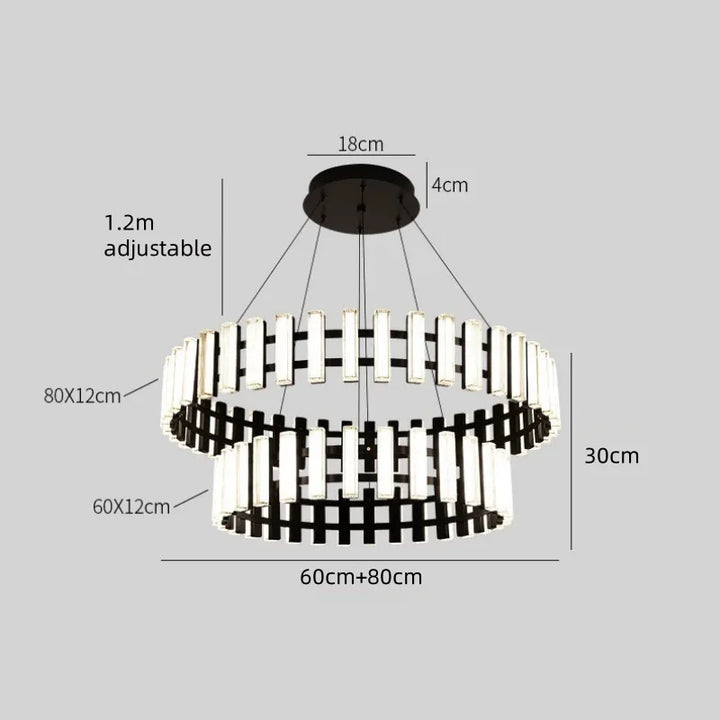 Lustre Circulaire Moderne en Fer pour Salon – Cironde
