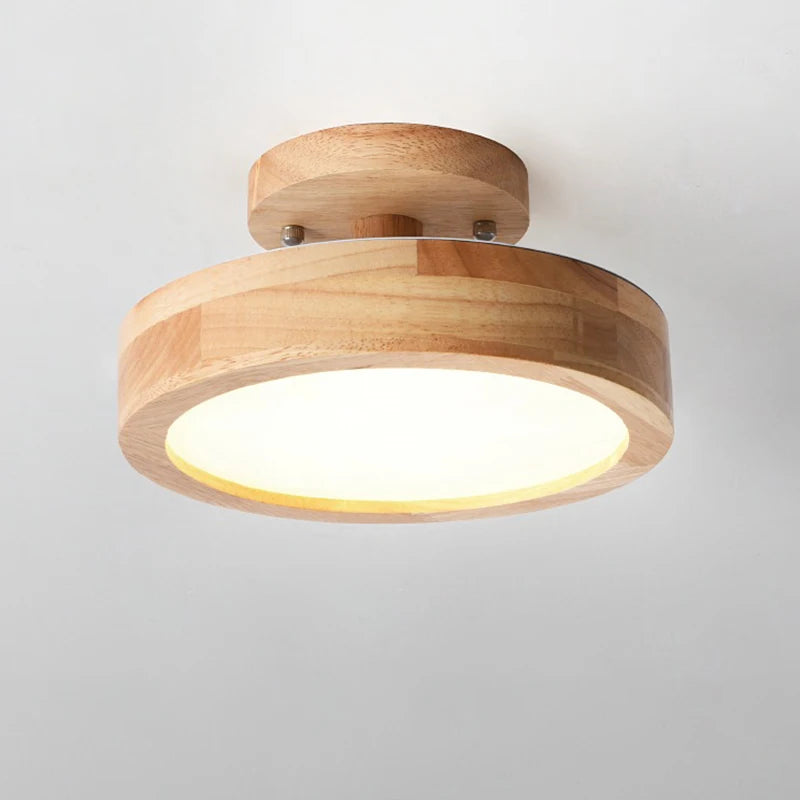 Plafonnier nordique en bois pour couloir – Arborise