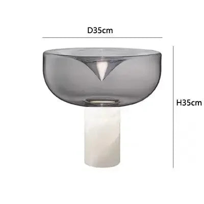 Lampe de table nordique en verre transparent – Aellara