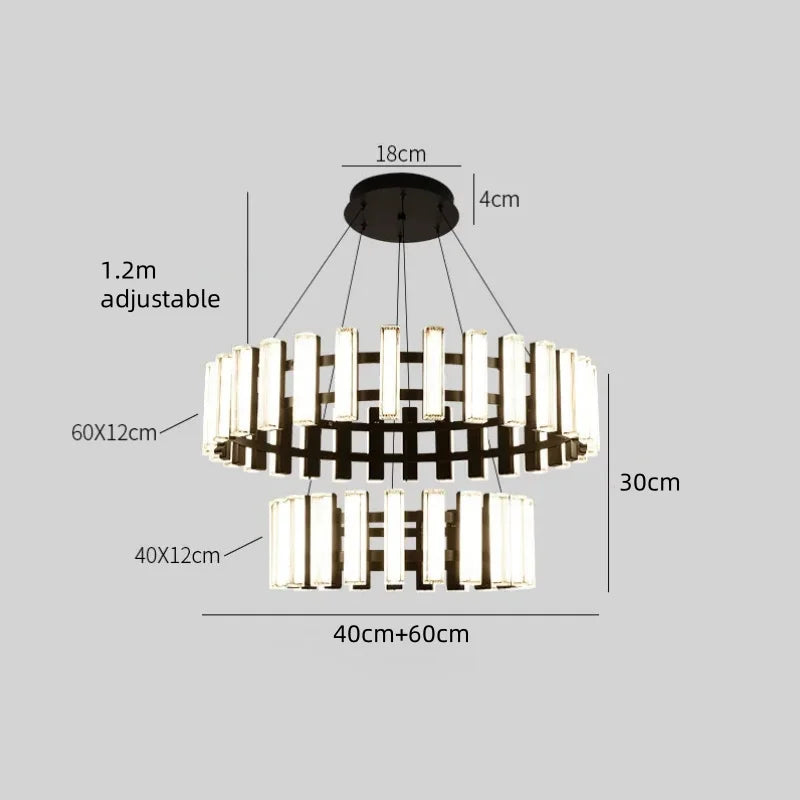 Lustre Circulaire Moderne en Fer pour Salon – Cironde