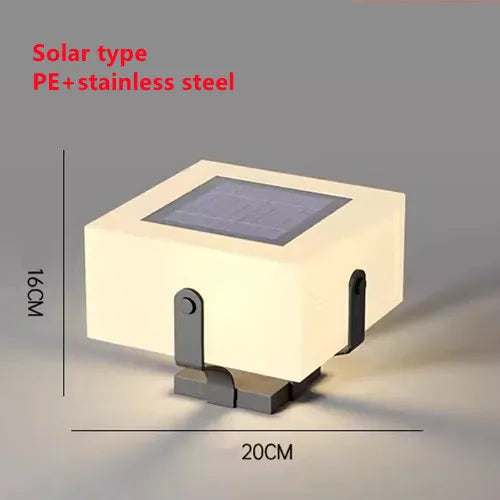 Lampe de Colonne Solaire en Acier Inoxydable pour Jardin – Solastice