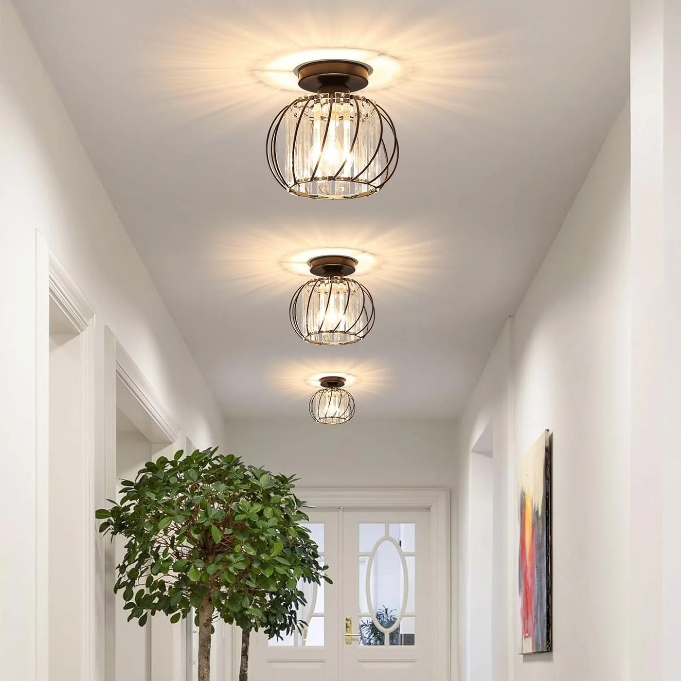 Plafonnier vintage en fer noir pour salle à manger – Mirostella