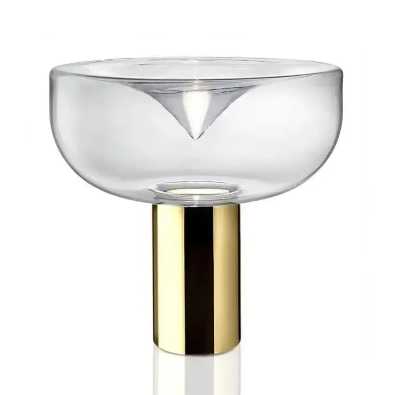Lampe de table nordique en verre transparent – Aellara