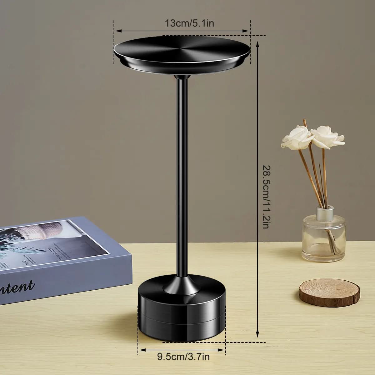 Lampe sans fil Métallico avec capteur tactile réglable au design moderne minimaliste - vue 11