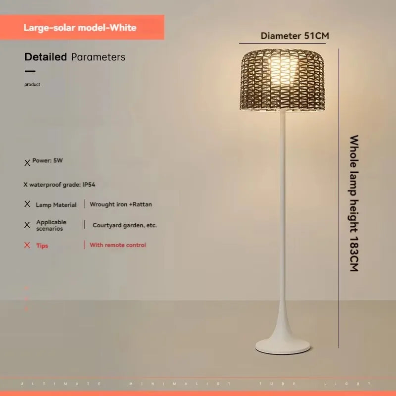 Lampe de jardin extérieur en métal tressé – Verilum