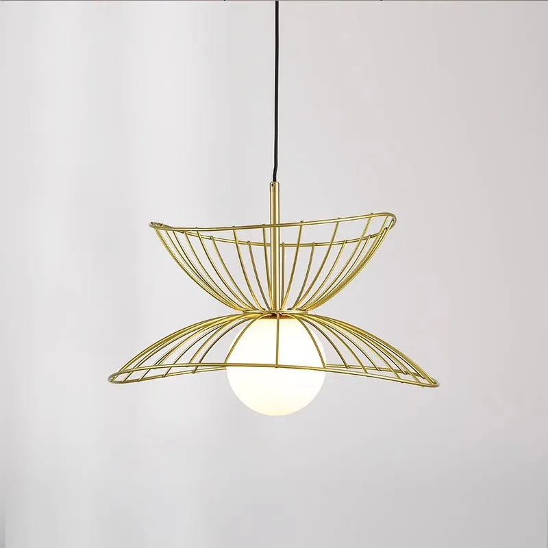 Suspension Métal Peint LED Design Épuré Or – Fabulus