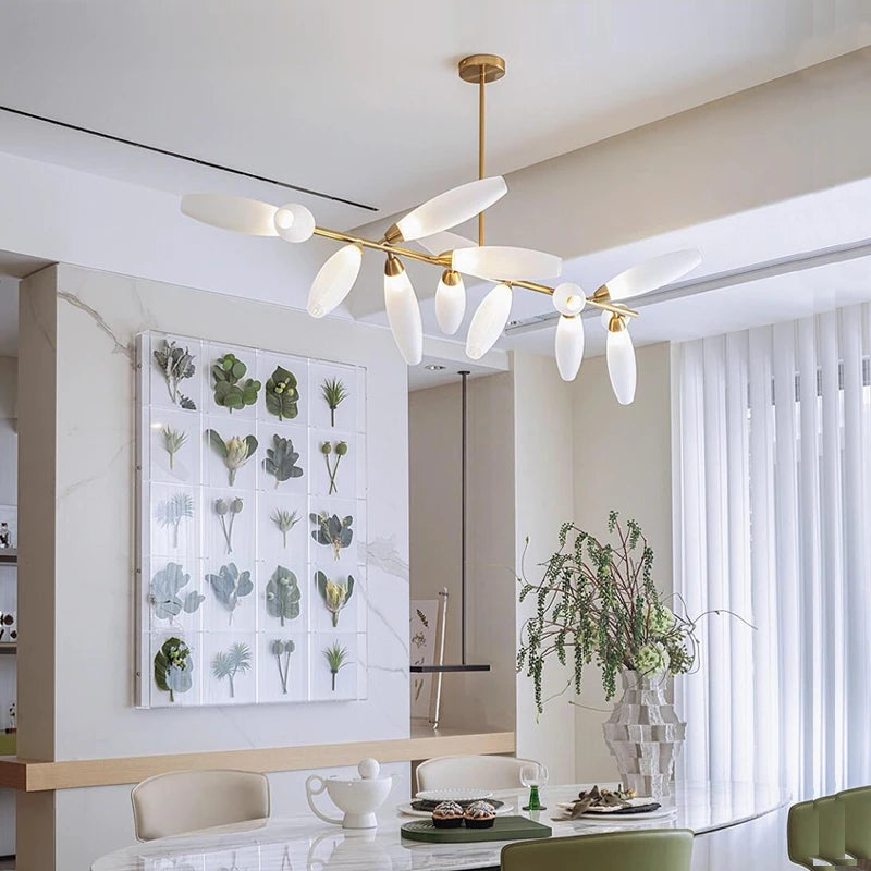 Suspension LED en verre design nordique pour salle à manger – Estelara