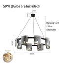 リビング用 スクエアガラス モダンペンダントライト – Célestair