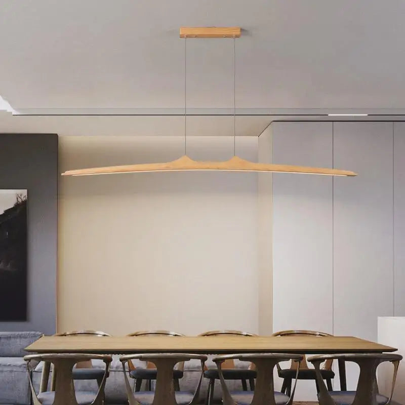 Suspension minimaliste en noyer pour salle à manger – Armonique