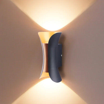 Nexa Directional Outdoor Wall Sconce two-tone black and gold design with COB technology - view 6
