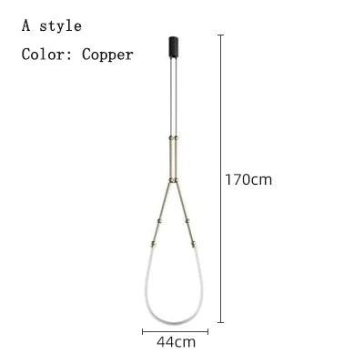 Lustre en métal noir pour salon – Curvella