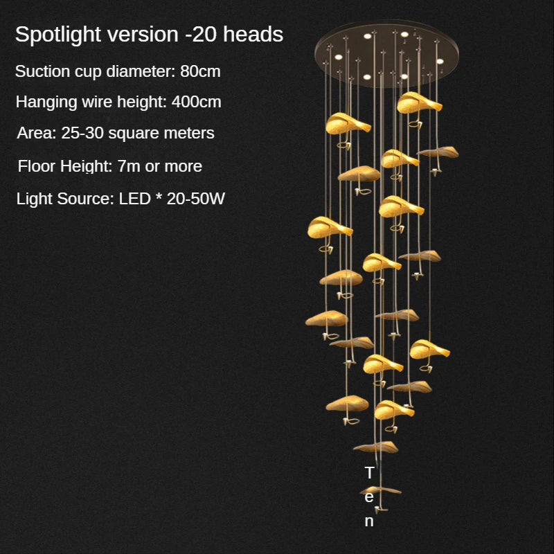 Suspension en cuivre moderne pour duplex – Céloria