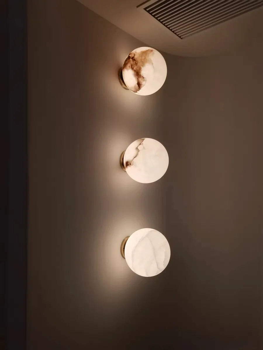 Applique murale en marbre espagnol et cuivre – Seraphia