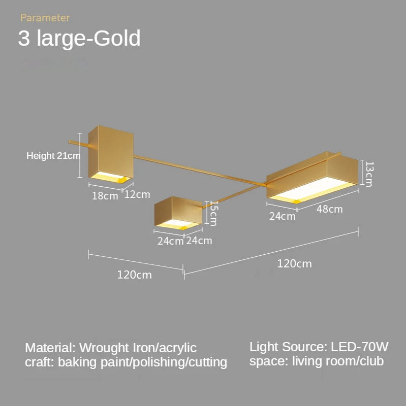 Plafonnier LED moderne en acrylique pour intérieur – Arionel