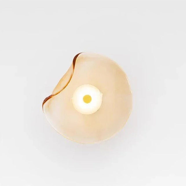 5-10m² 공간용 프리미엄 유리·스톤 벽등 – Éclat Ambre