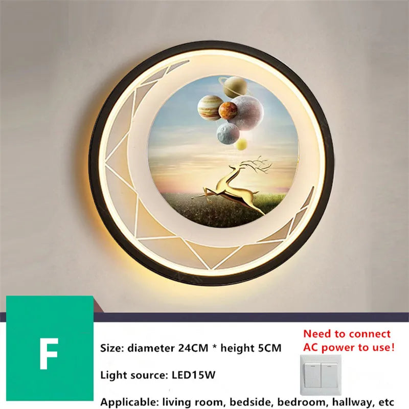 Applique murale en fer style chinois pour chambre – Oriensio