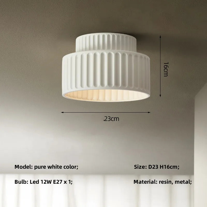 Plafonnier Minimaliste Crème pour Chambre – Crealuxa