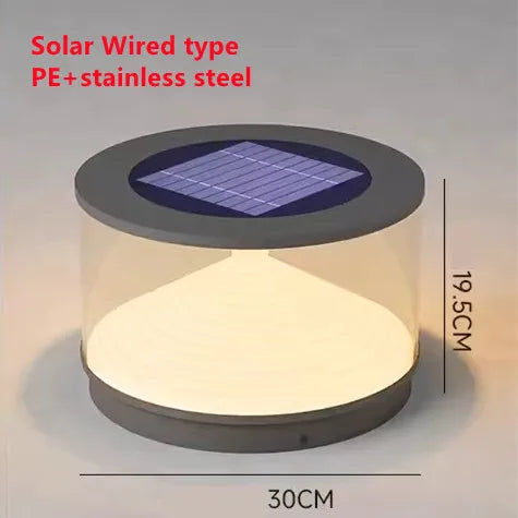 Lampe solaire de jardin en acier inoxydable – Soléclat