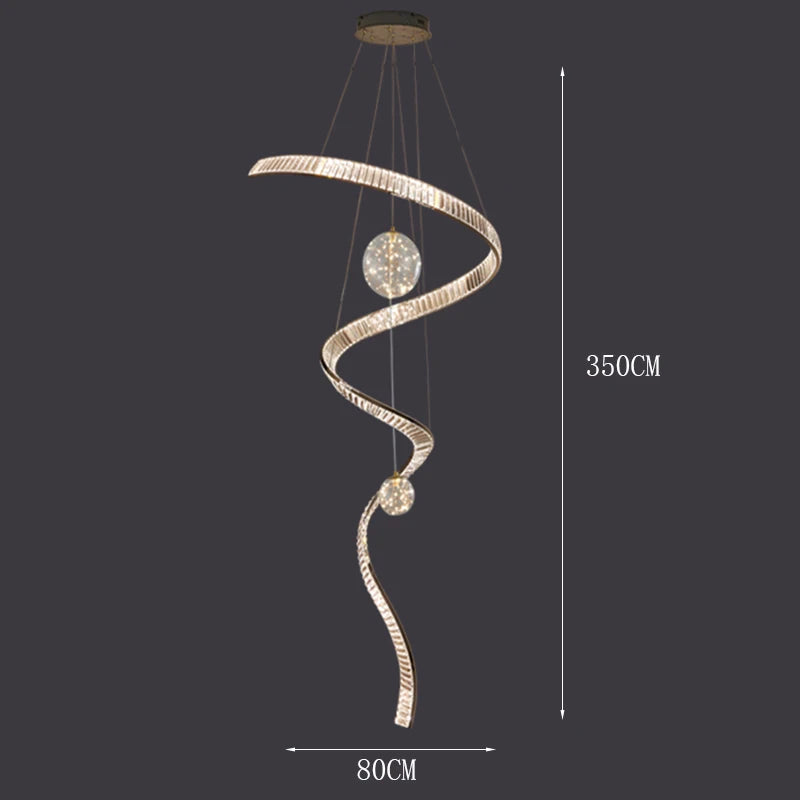 Suspension en cristal moderne pour salons – Crystella