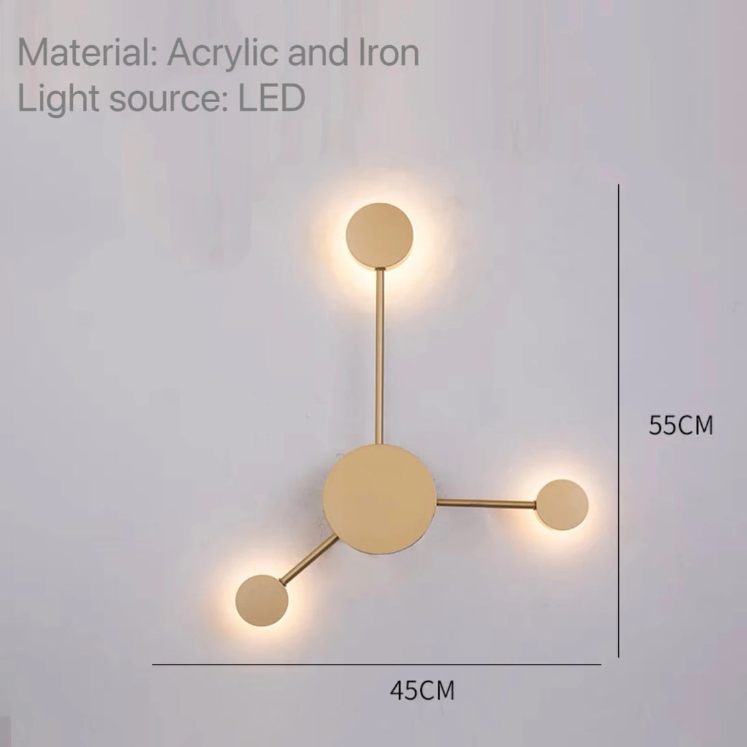 Applique murale moderne en fer noir pour salon – Noctarion