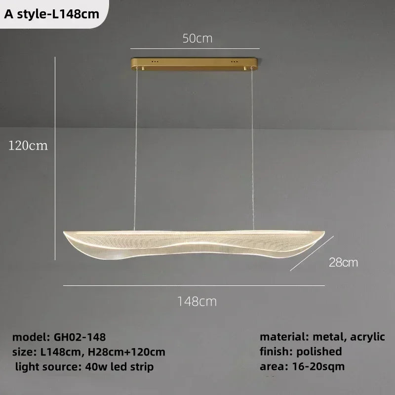 다이닝룸용 노르딕 철제 LED 펜던트 조명 – Oréade