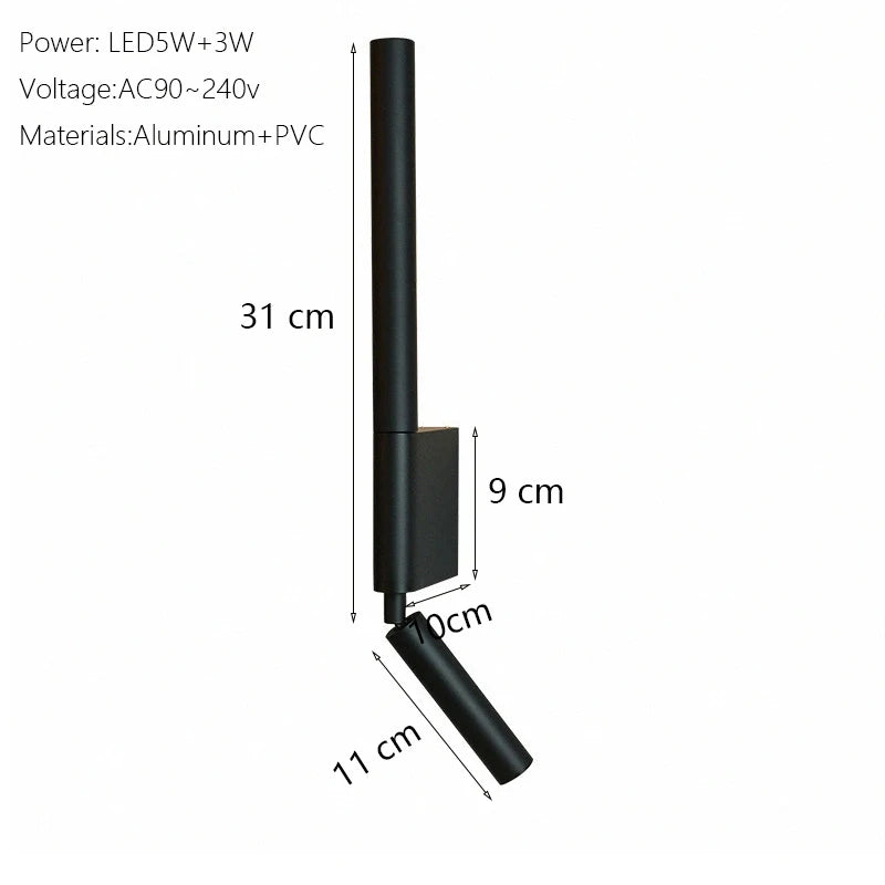 Applique murale LED minimaliste scandinave pour lecture – Norelys
