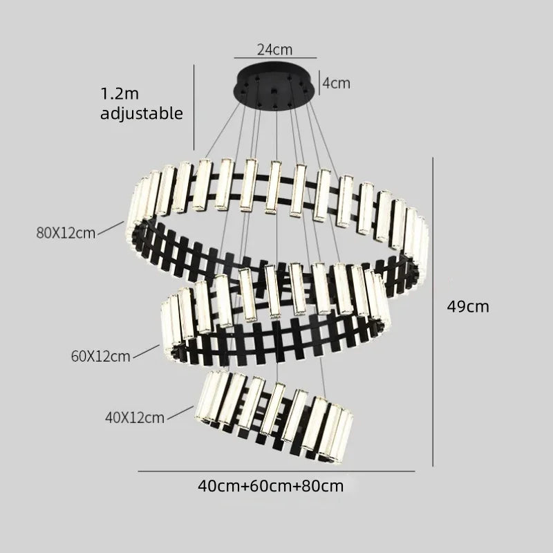 Lustre Circulaire Moderne en Fer pour Salon – Cironde